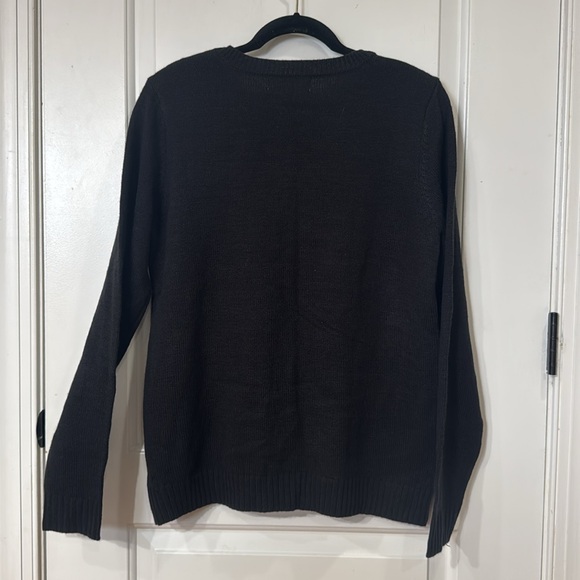 *NEW* CAROLYN TAYLOR CHRISTMAS TEDDY BEAR CARDIGAN SWEATER LARGE - Picture 5 of 5